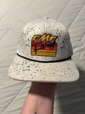FMF Splatter Snapback Cap White